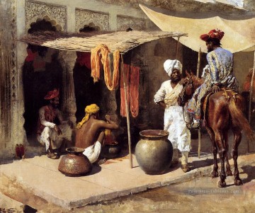  weeks - À l’extérieur d’une maison de teinture indienne Persique Egyptien Indien Edwin Lord Weeks